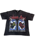 Unknown Angel Black Acid Wash T-Shirt